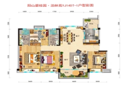 阳山碧桂园4室2厅1厨2卫建面140.00㎡